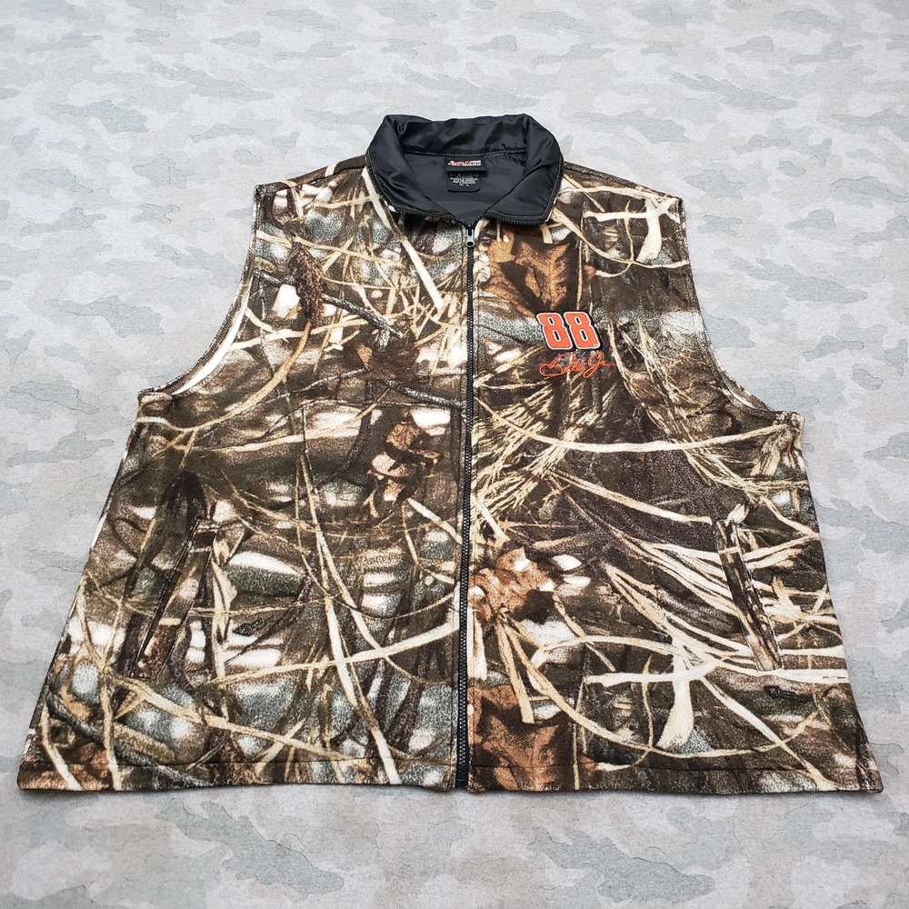 Dale Earnhardt Jr.‎ Chase Vest Mens XL Green Camo Hunting Nascar #88 Full Zip